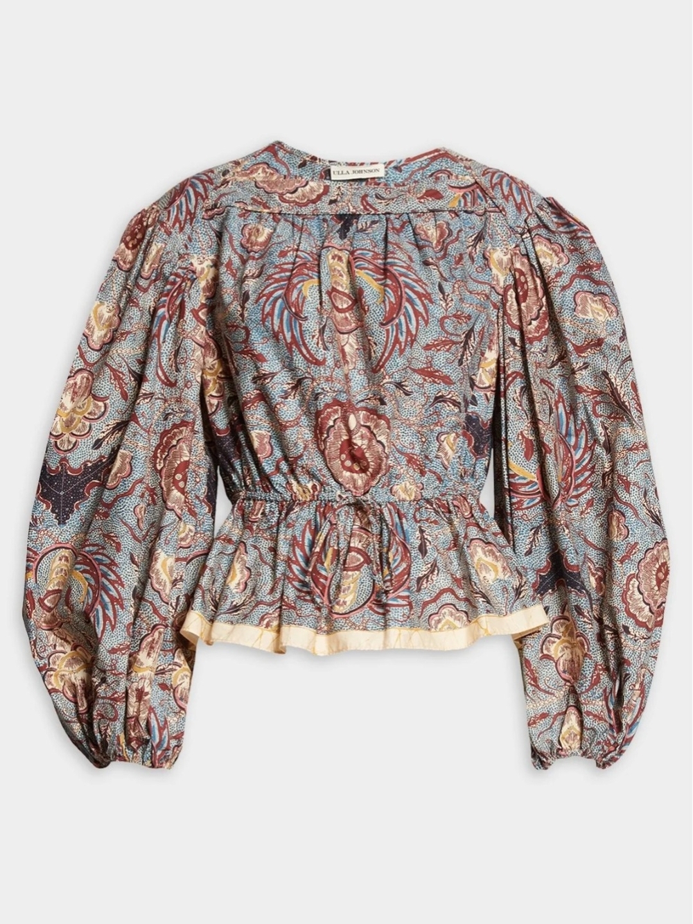 Ulla Johnson Multicolor Floral Print Peplum Blouse